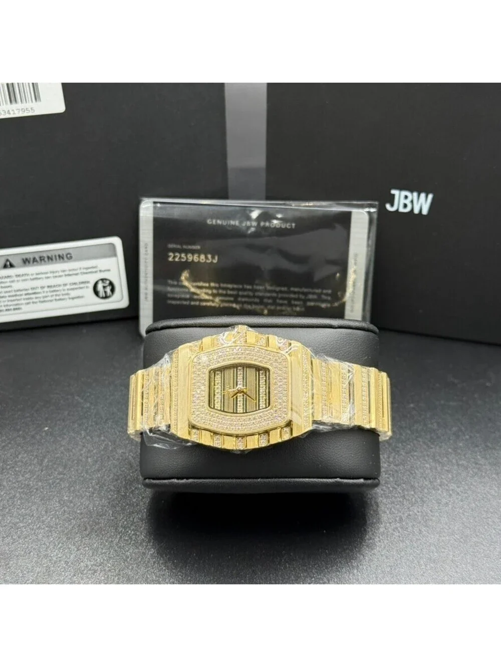 JBW Women's Gold Tone Crystal Accented Watch